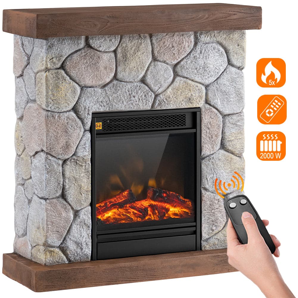 Camino Elettrico con Fiamma Realistico Telecomando Riscaldamento 2000W 60x23H66cm in Caminetti elettrici Danyx - Casoria, commercioVirtuoso.it