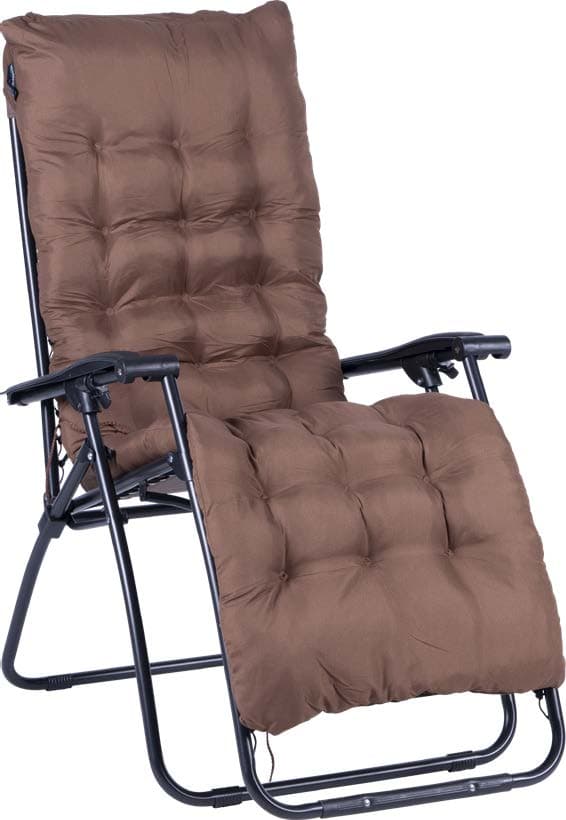 Sdraio Poltrona Giardino Con Cuscino Gravita Zero Pieghevole Acciaio Oxford Braun in Lettini Danyx - Casoria, commercioVirtuoso.it