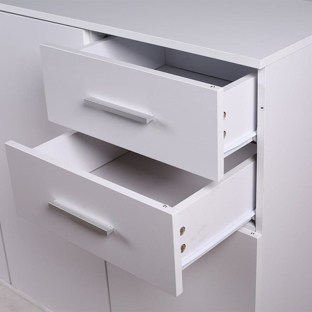 Mobile Cassettiera Moderna 3 Porte 2 Cassetti Design Minimal Bianco 120cm in Comò e cassettiere Danyx - Casoria, commercioVirtuoso.it
