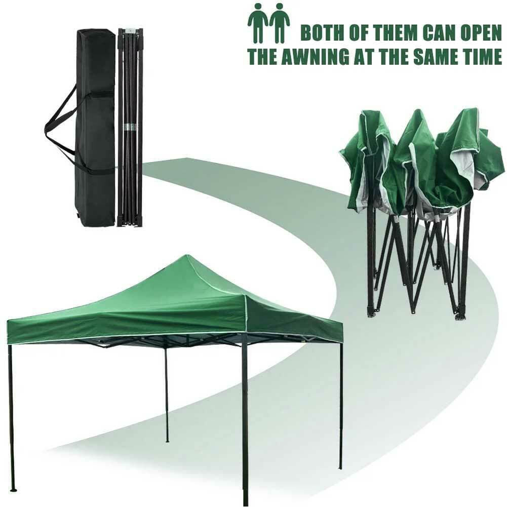 Gazebo 3x3 Pieghevole Impermeabile Richiudibile a Fisarmonica Professionale Verde in Gazebo Danyx - Casoria, commercioVirtuoso.it