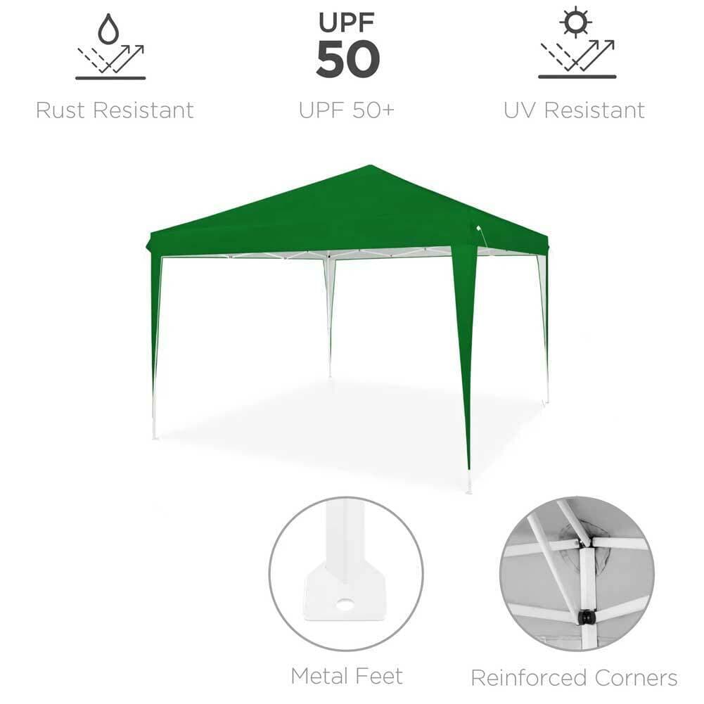Gazebo 3x3 Pieghevole Verde Impermeabile Pieghevole Tendone Giardino Con Sacca in Gazebo Danyx - Casoria, commercioVirtuoso.it