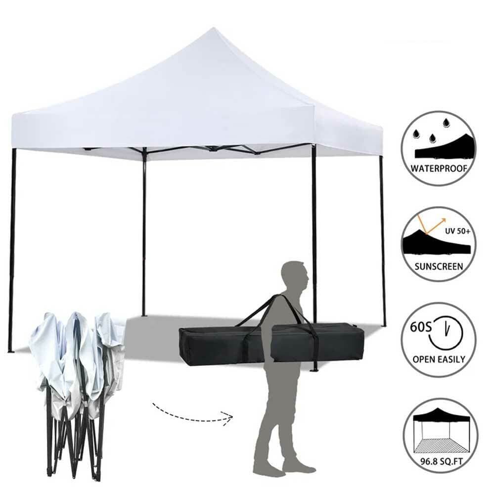 Gazebo 3x3 Pieghevole Impermeabile Richiudibile a Fisarmonica Professionale Bianco in Gazebo Danyx - Casoria, commercioVirtuoso.it
