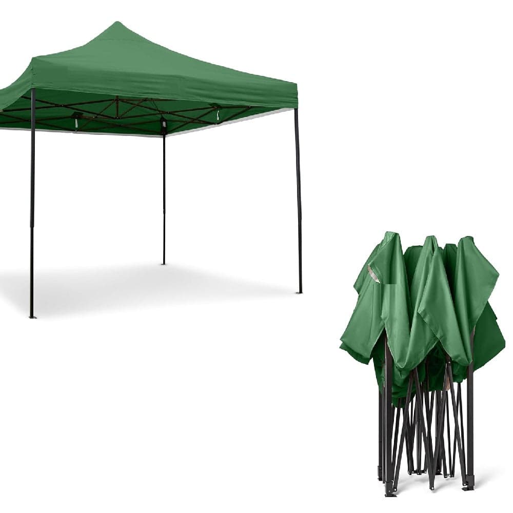 Gazebo 3x3 Pieghevole Impermeabile Richiudibile a Fisarmonica Professionale Verde in Gazebo Danyx - Casoria, commercioVirtuoso.it