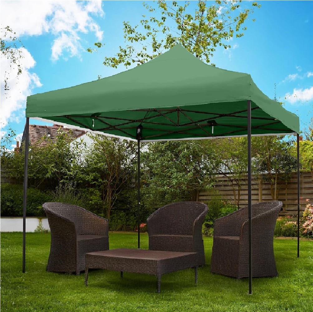 Gazebo 3x3 Pieghevole Impermeabile Richiudibile a Fisarmonica Professionale Verde