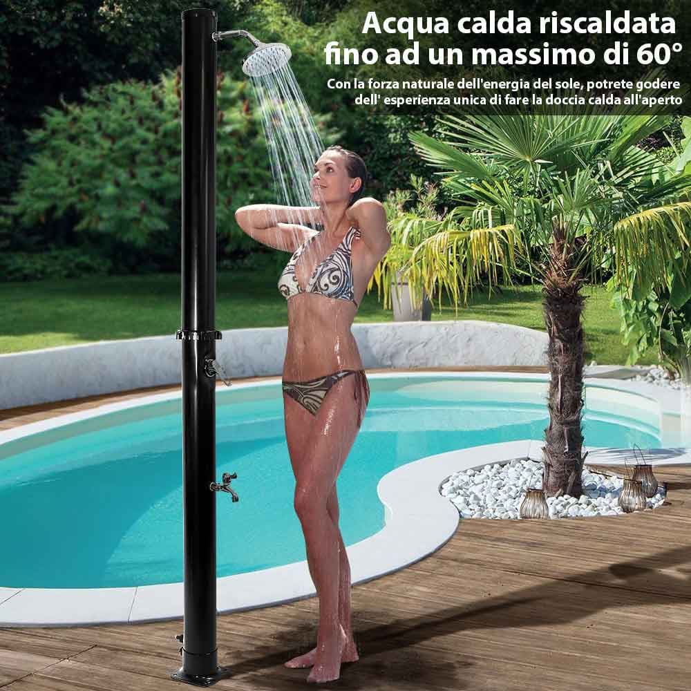 Doccia Solare da Giardino 20 LT con Lava Piedi e Miscelatore per Esterno Piscina in Docce da giardino Danyx - Casoria, commercioVirtuoso.it