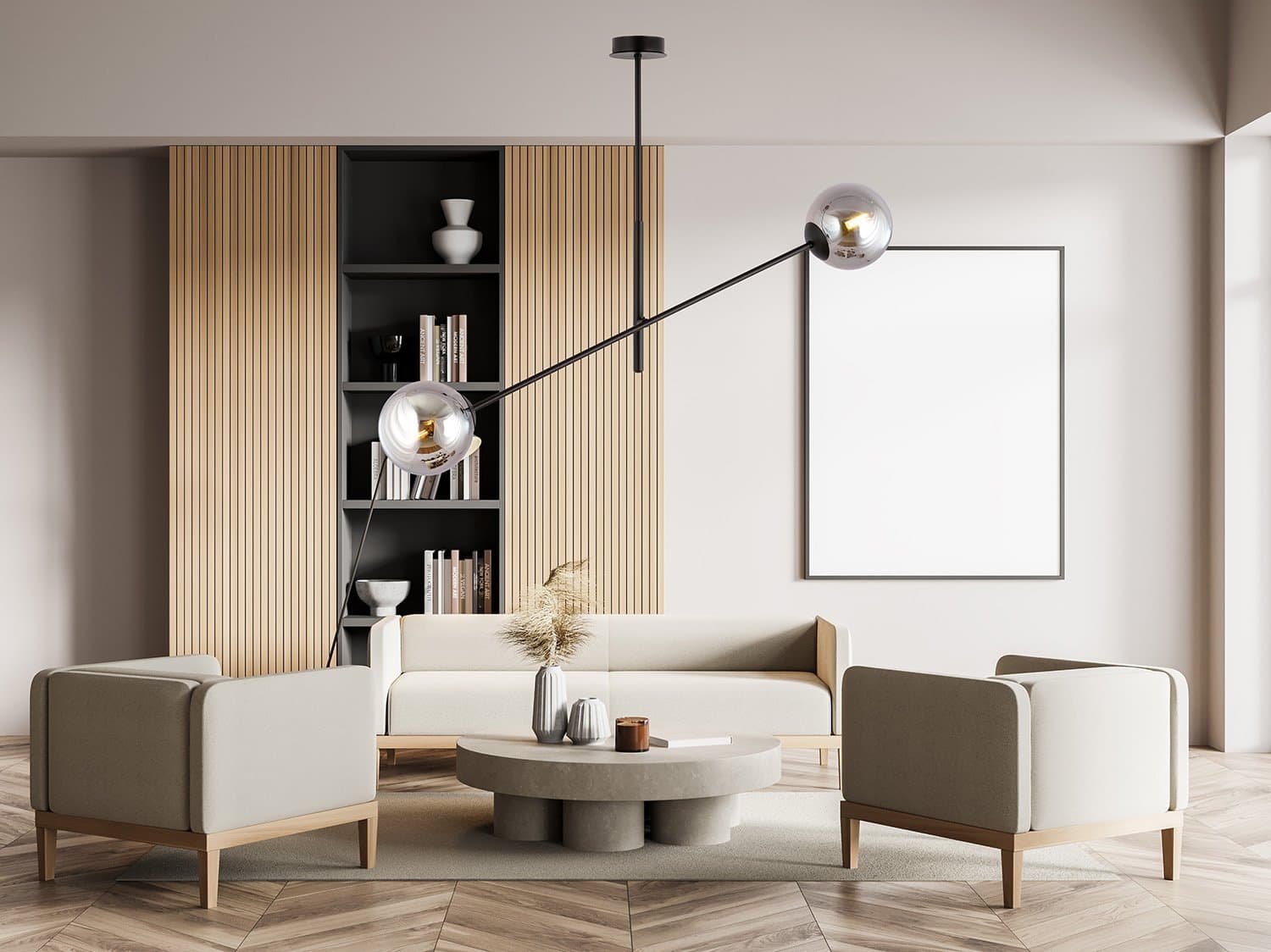 Lampadario 2 Luci Linear In Acciao Nero Con Bracci Regolabili E Vetro Fumè in Lampade a sospensione LuceArt - Montecorvino Pugliano, commercioVirtuoso.it