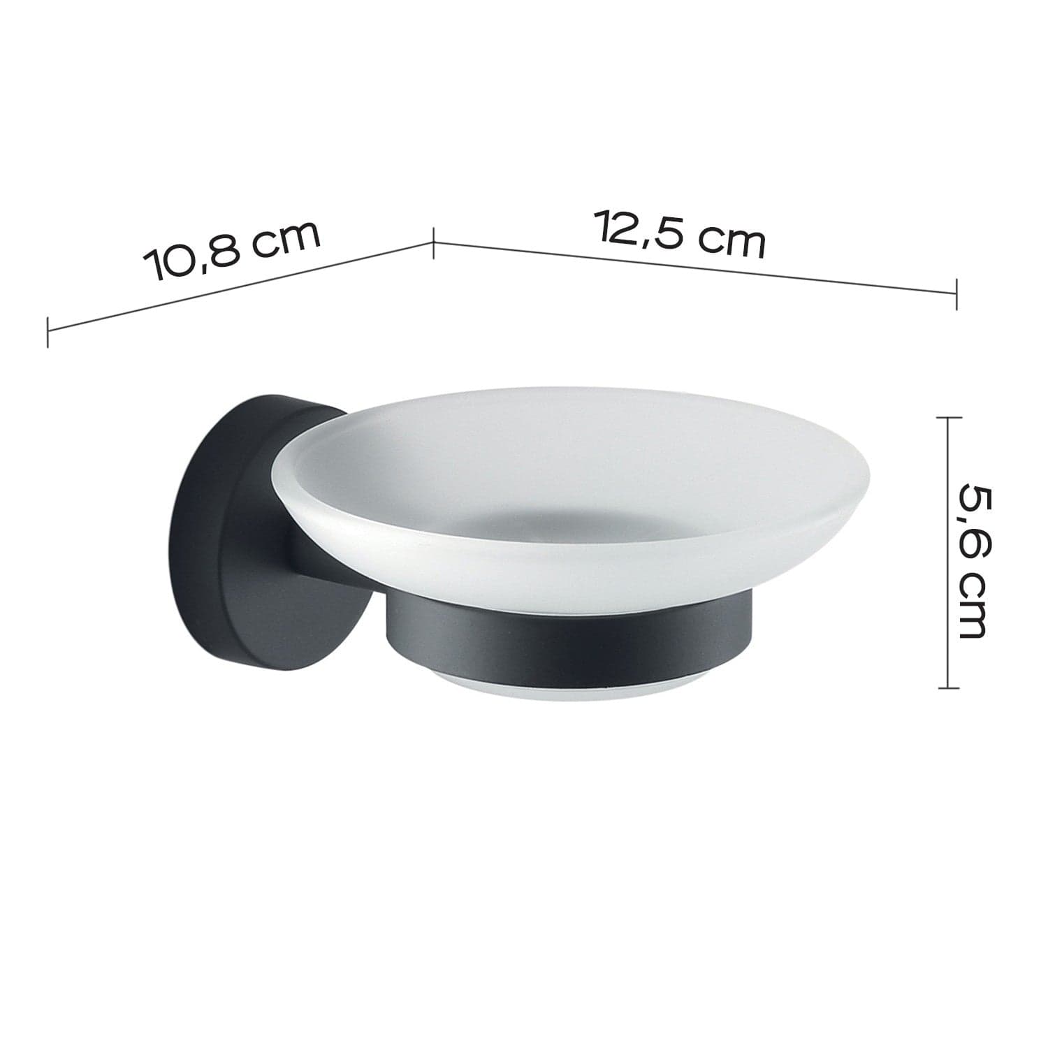 Portasapone Rose Nero Matt | Stile Contemporaneo e Resistente in Portasapone Mondialshop - Parabiago, commercioVirtuoso.it