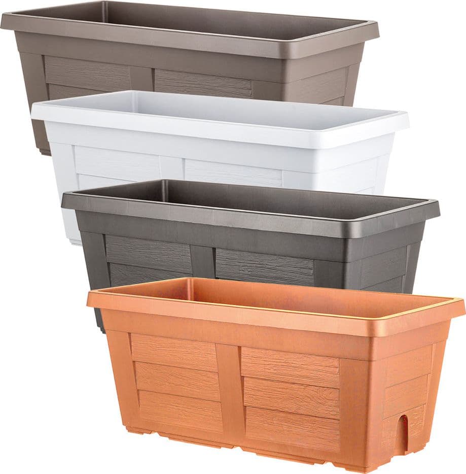 FIORIERA RETTANGOLARE cm 60 x 30 x 26 - antracite (senza sottovaso) in prodotto EuroStore07 - Alatri, commercioVirtuoso.it