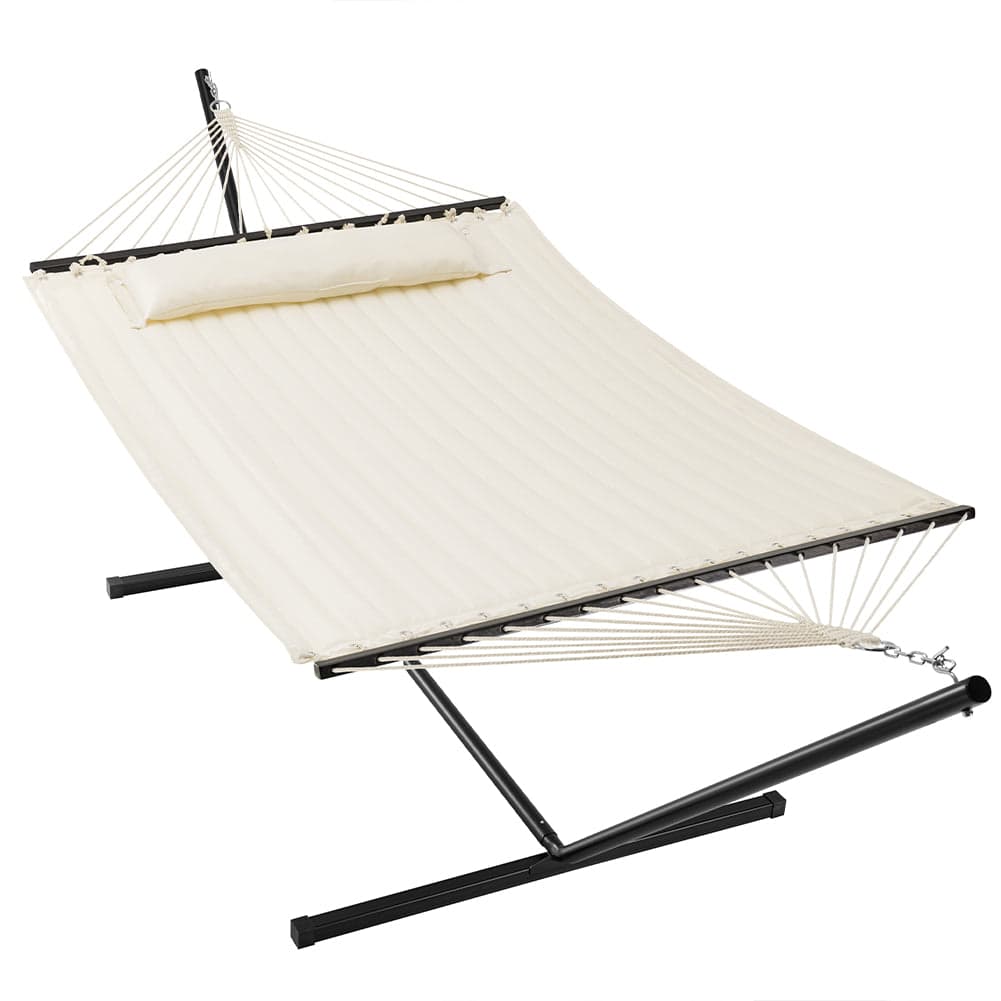 Amaca da Giardino Brasiliana con Cuscino e Supporto in Acciaio, portata 200kg 140x210cm
