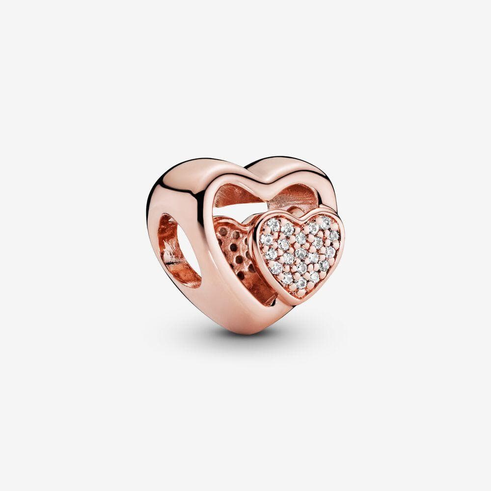 Pandora Charm con cuori e pavé in Bead Charm Alba Gioielli - Casoria, commercioVirtuoso.it