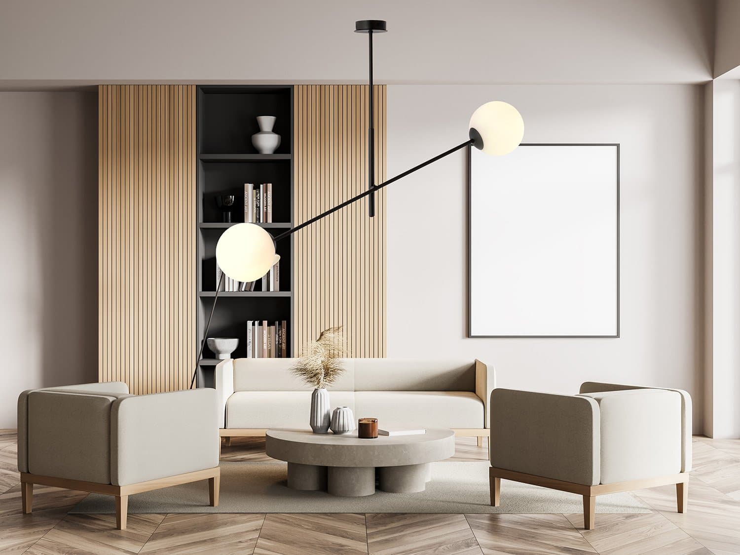 Lampadario 2 Luci Linear In Acciao Nero Con Bracci Regolabili E Vetro Opale in Lampade a sospensione LuceArt - Montecorvino Pugliano, commercioVirtuoso.it