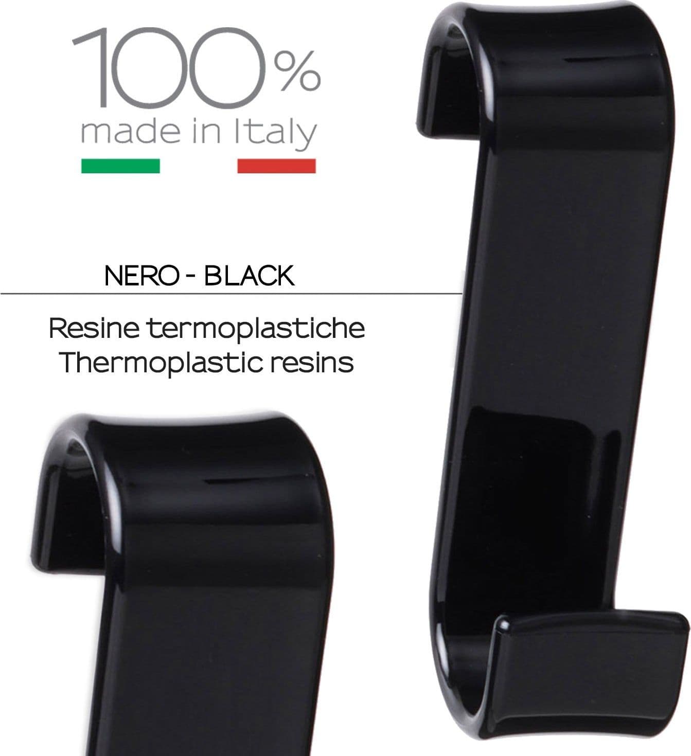 Appendiabiti Termoarredo Mago Nero | Eleganza e Minimalismo in Ganci portasciugamani Mondialshop - Parabiago, commercioVirtuoso.it