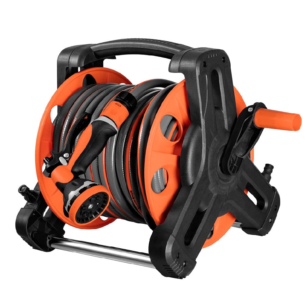 Avvolgitubo da Giardino 30mt PVC con Pistola 10 Funzioni e Supporto Parete in Bobine Danyx - Casoria, commercioVirtuoso.it