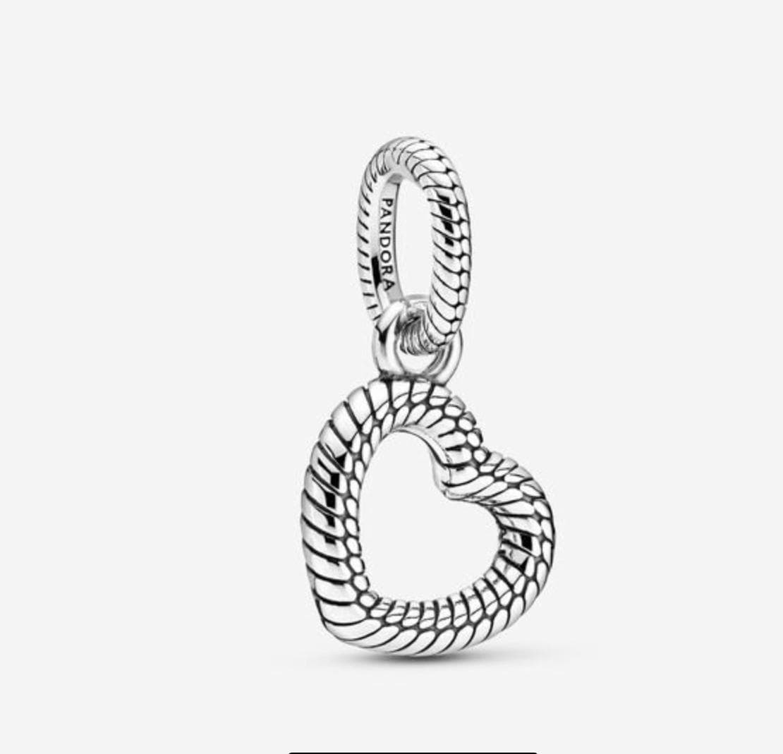 Pandora Pendente a cuore aperto con maglia snake