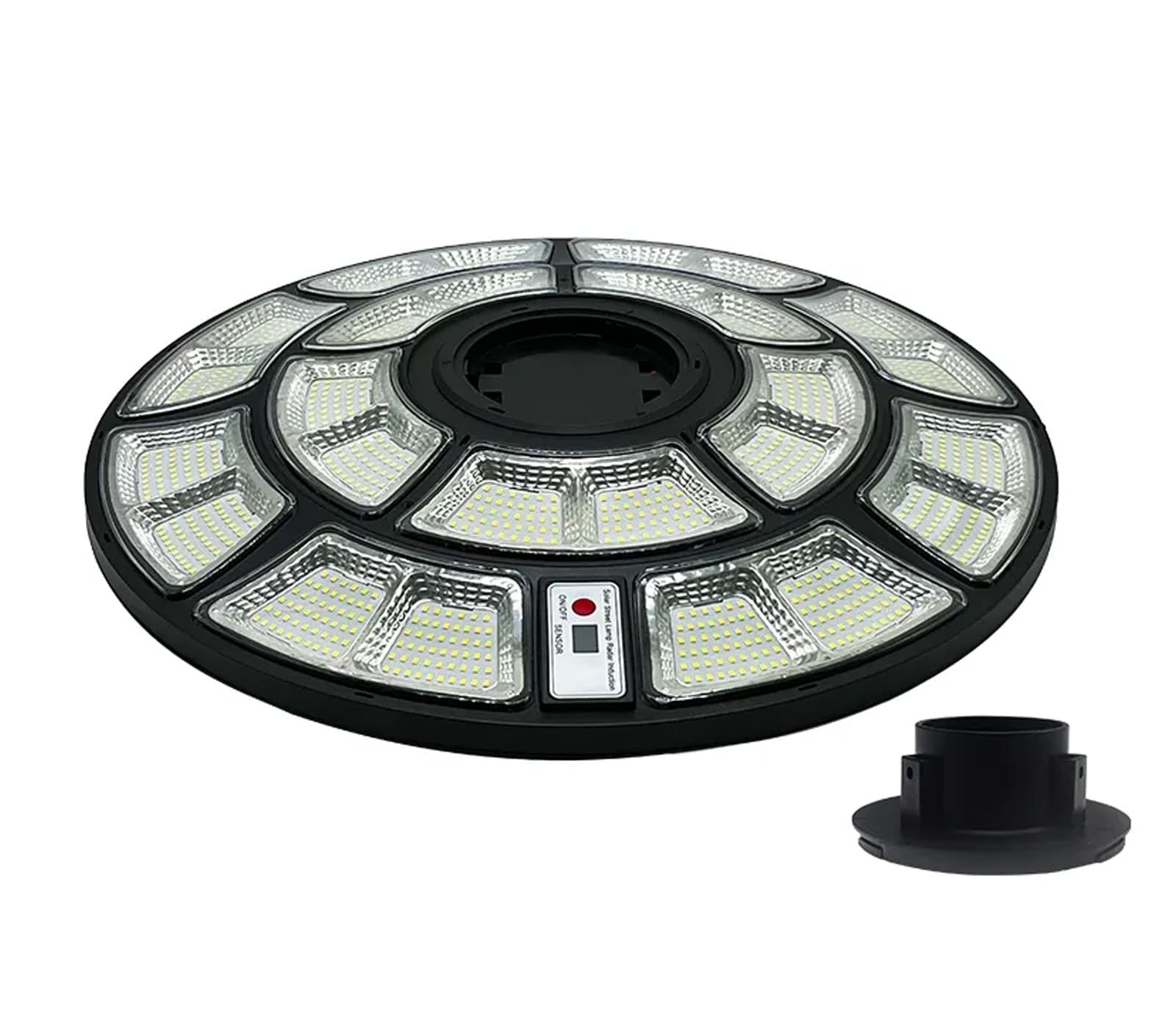 2000W LAMPIONE SOLARE LED ESTERNO ROTONDO GIARDINO FARO LUCE FREDDA CREPUSCOLARE in Lampioni Zencoccostore - Formia, commercioVirtuoso.it