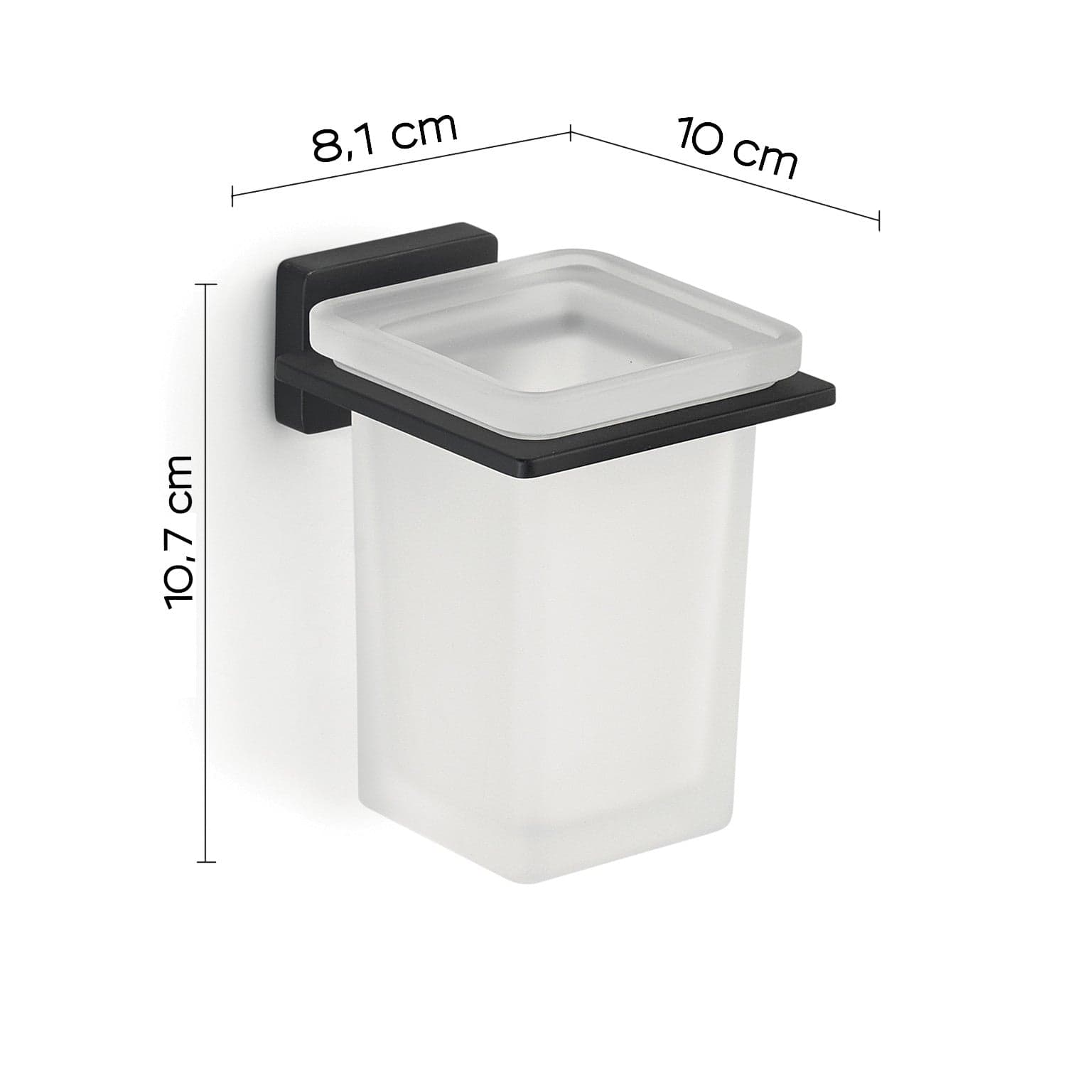 Portaspazzolini Aneta Nero | Eleganza Minimal in Porta spazzolini Mondialshop - Parabiago, commercioVirtuoso.it