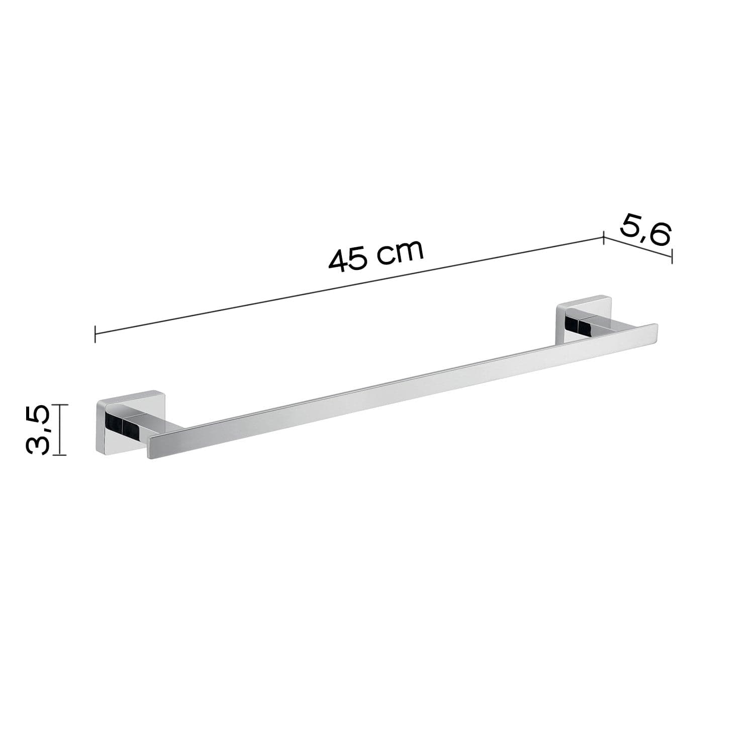 Portasalviette 45 Cm Aneta Cromato | Completo il Set in Portasciugamani da parete Mondialshop - Parabiago, commercioVirtuoso.it