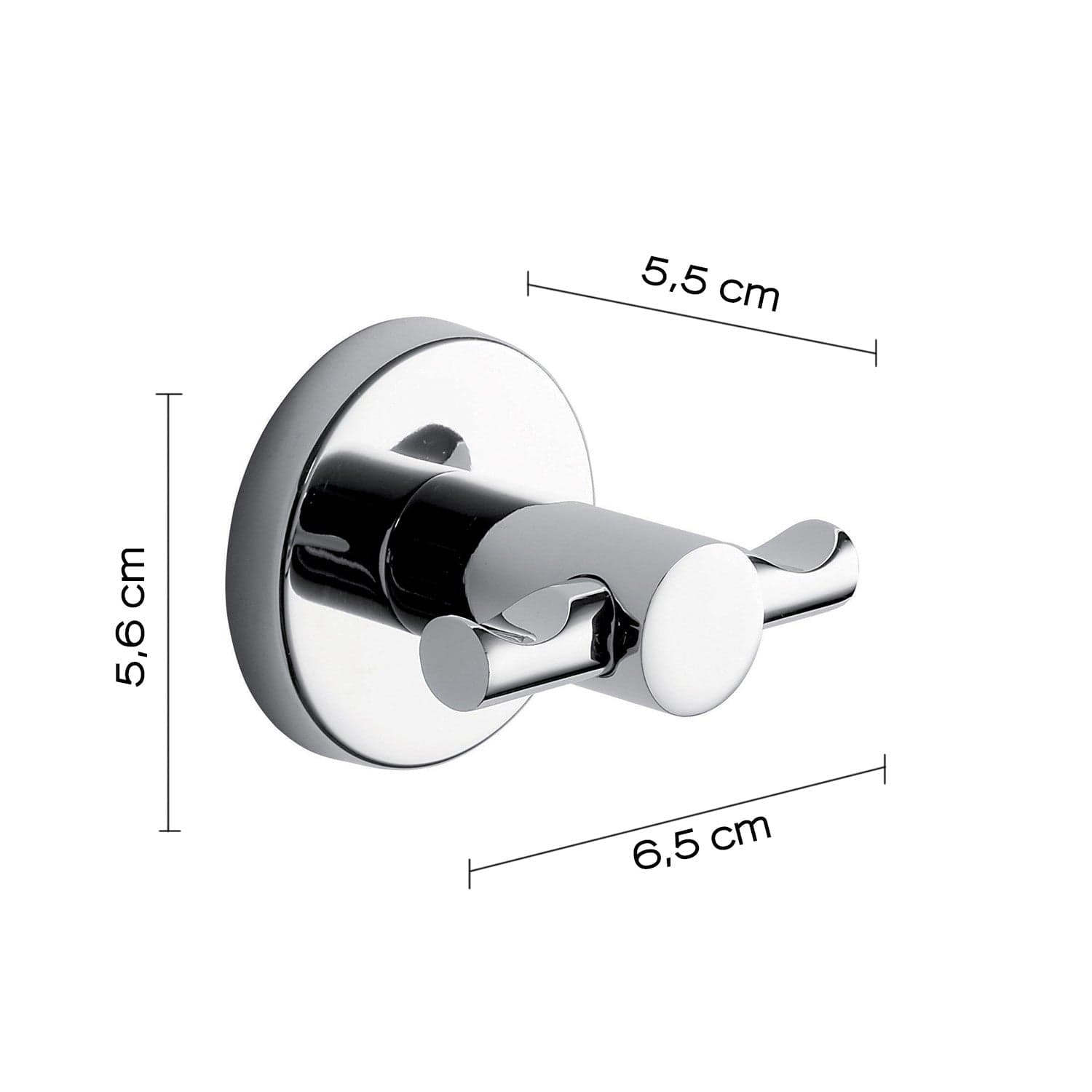 Appendiabiti Doppio Azzurra Cromato | Completo per il tuo Bagno in Ganci portasciugamani Mondialshop - Parabiago, commercioVirtuoso.it