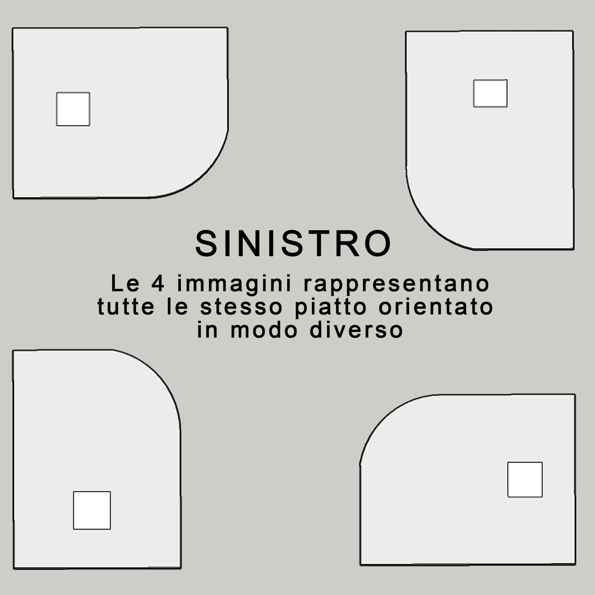 Piatto Doccia Stondato Rettangolare Bianco 100x80 80x100 STAR PLUS in Box doccia Mondialshop - Parabiago, commercioVirtuoso.it