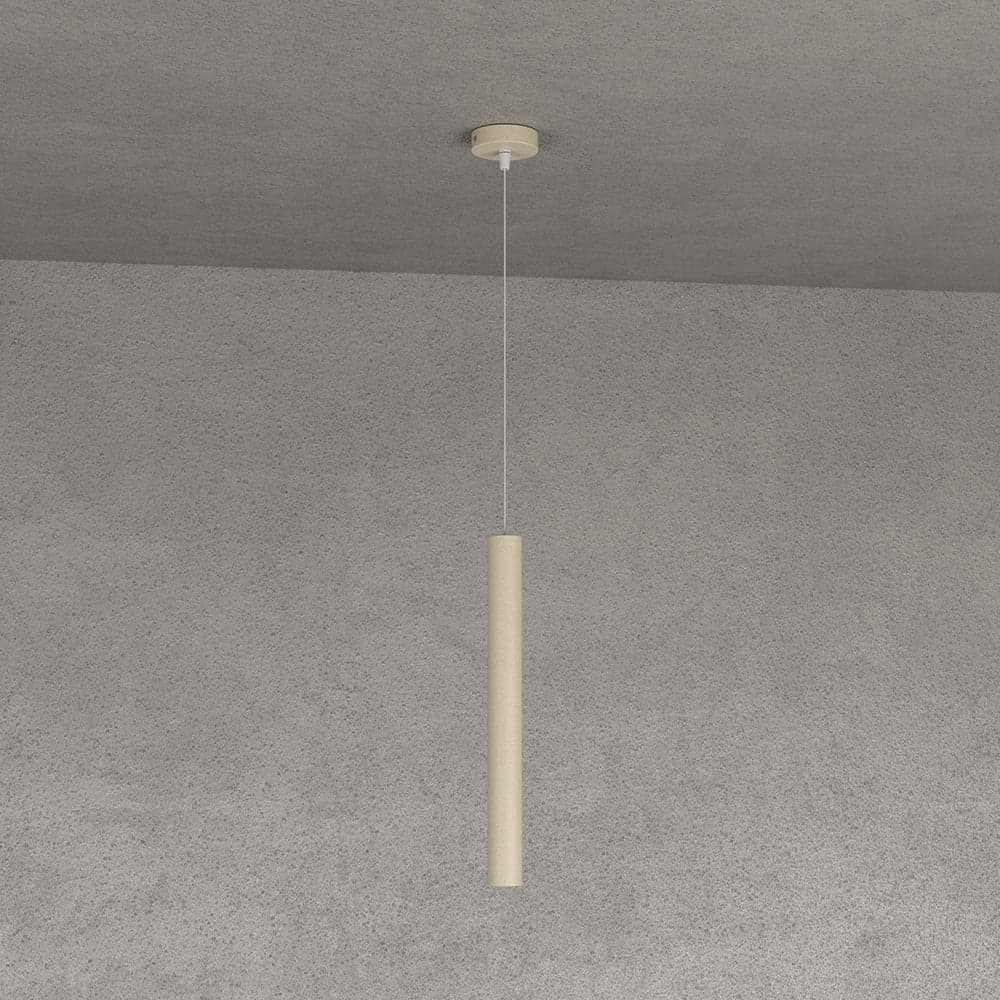 Sospensione Moderna Round Tube Metallo Sabbia 1 Luce Gu10 in Lampade a sospensione LuceArt - Montecorvino Pugliano, commercioVirtuoso.it