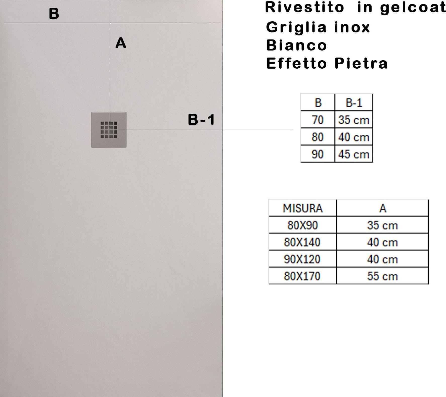 Piatto doccia bianco in marmoresina STAR ARON - OFFERTA SPECIALE in Rubinetti per vasca Mondialshop - Parabiago, commercioVirtuoso.it