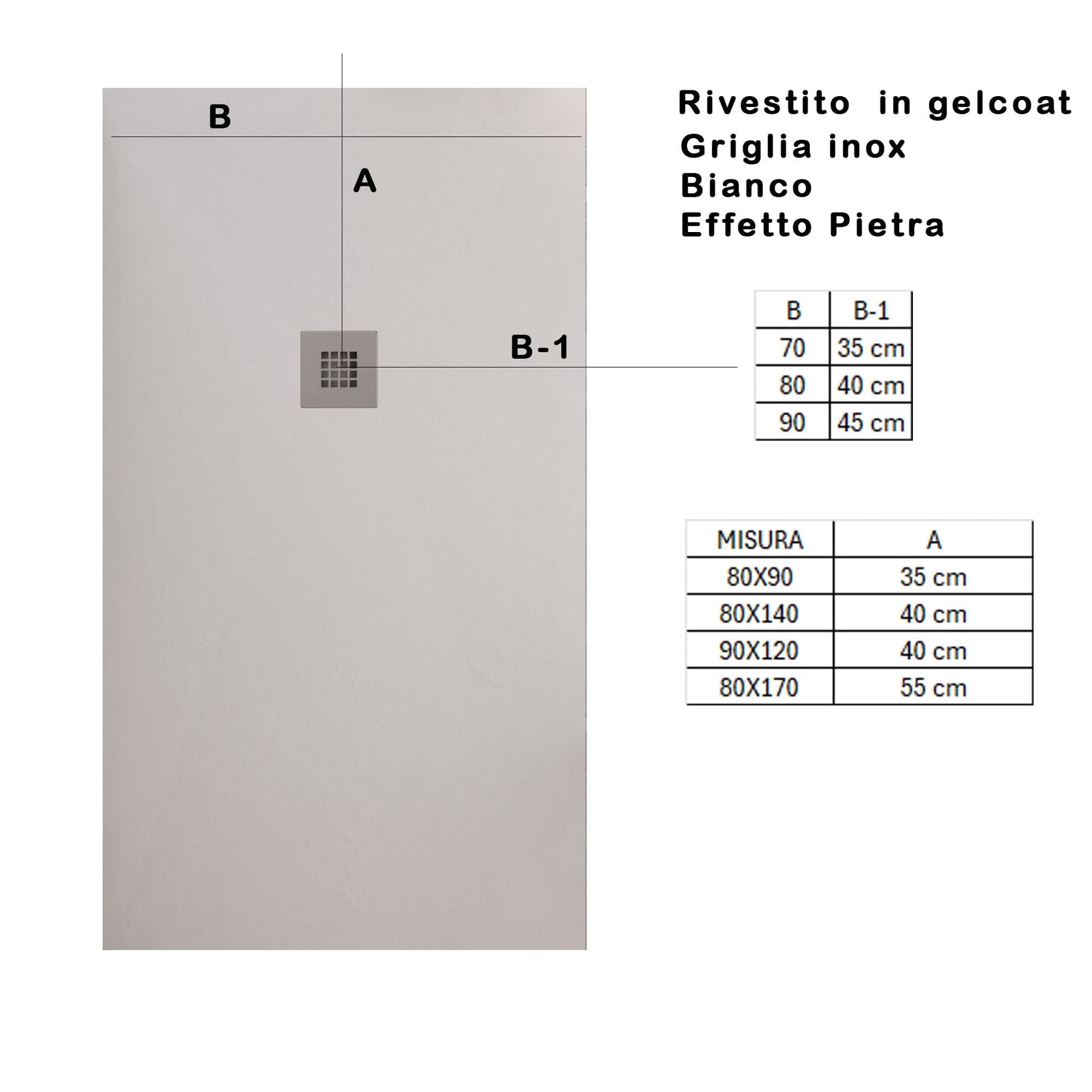 Piatto doccia bianco in marmoresina STAR ARON - OFFERTA SPECIALE in Rubinetti per vasca Mondialshop - Parabiago, commercioVirtuoso.it
