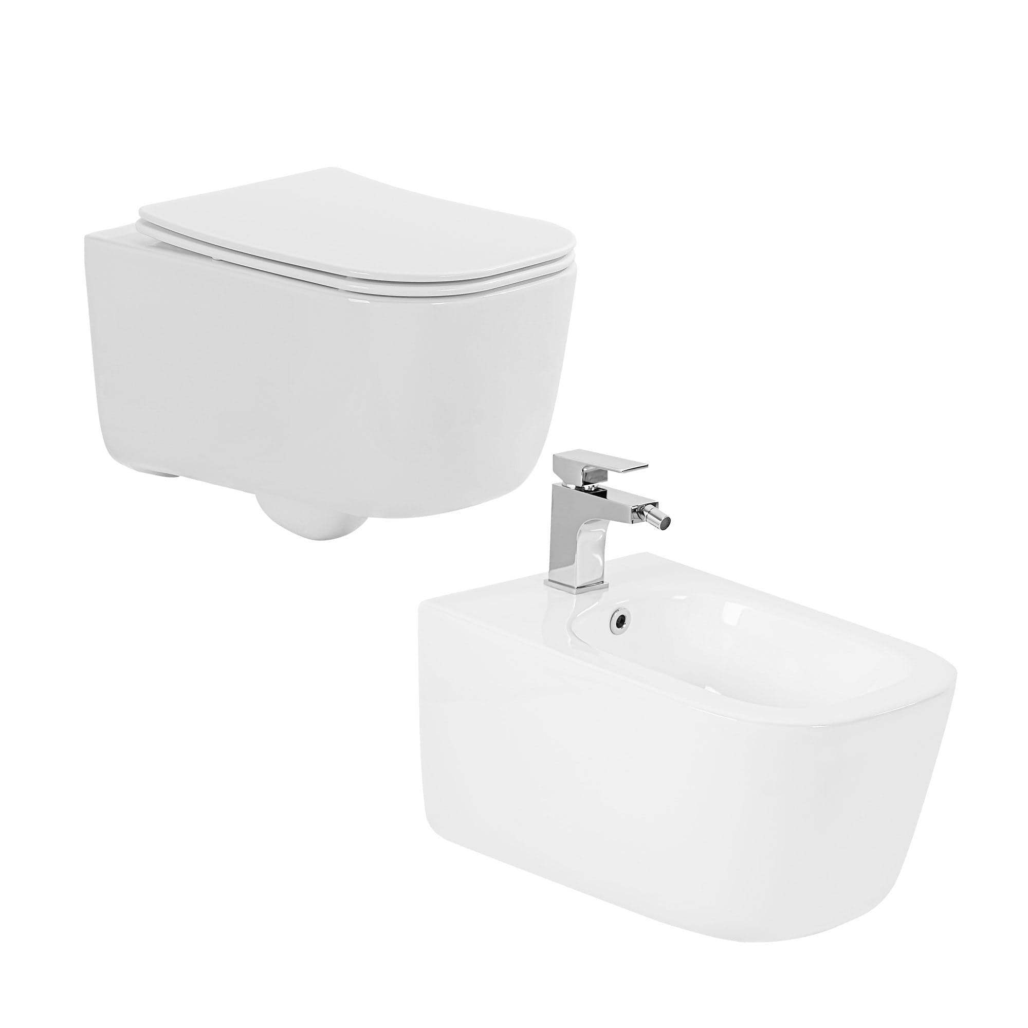 Sanitari sospesi wc e bidet con sedile soft close BUBBLE in Vasi WC Mondialshop - Parabiago, commercioVirtuoso.it