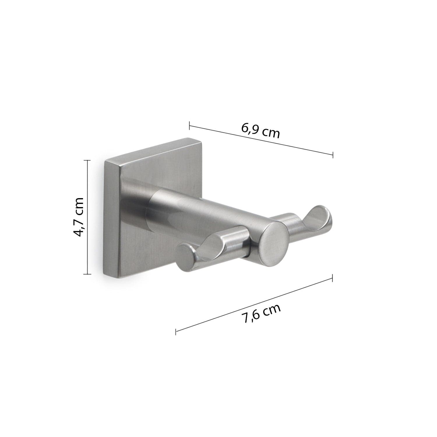 Appendiabiti con doppio gancio Acciaio Spazzolato Fuji Gedy in Ganci portasciugamani Mondialshop - Parabiago, commercioVirtuoso.it