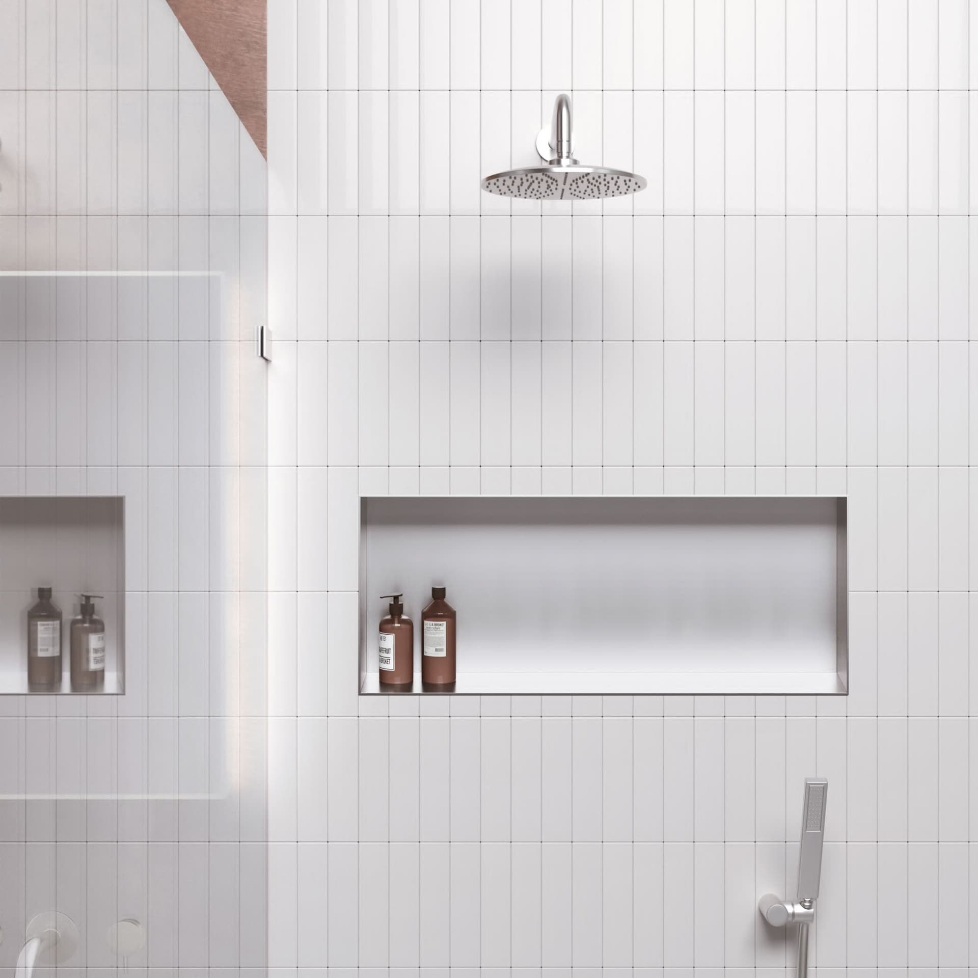 Nicchia da parete 60x30 raso muro Acciaio Spazzolato Profondità 8cm in Mensole bagno Mondialshop - Parabiago, commercioVirtuoso.it