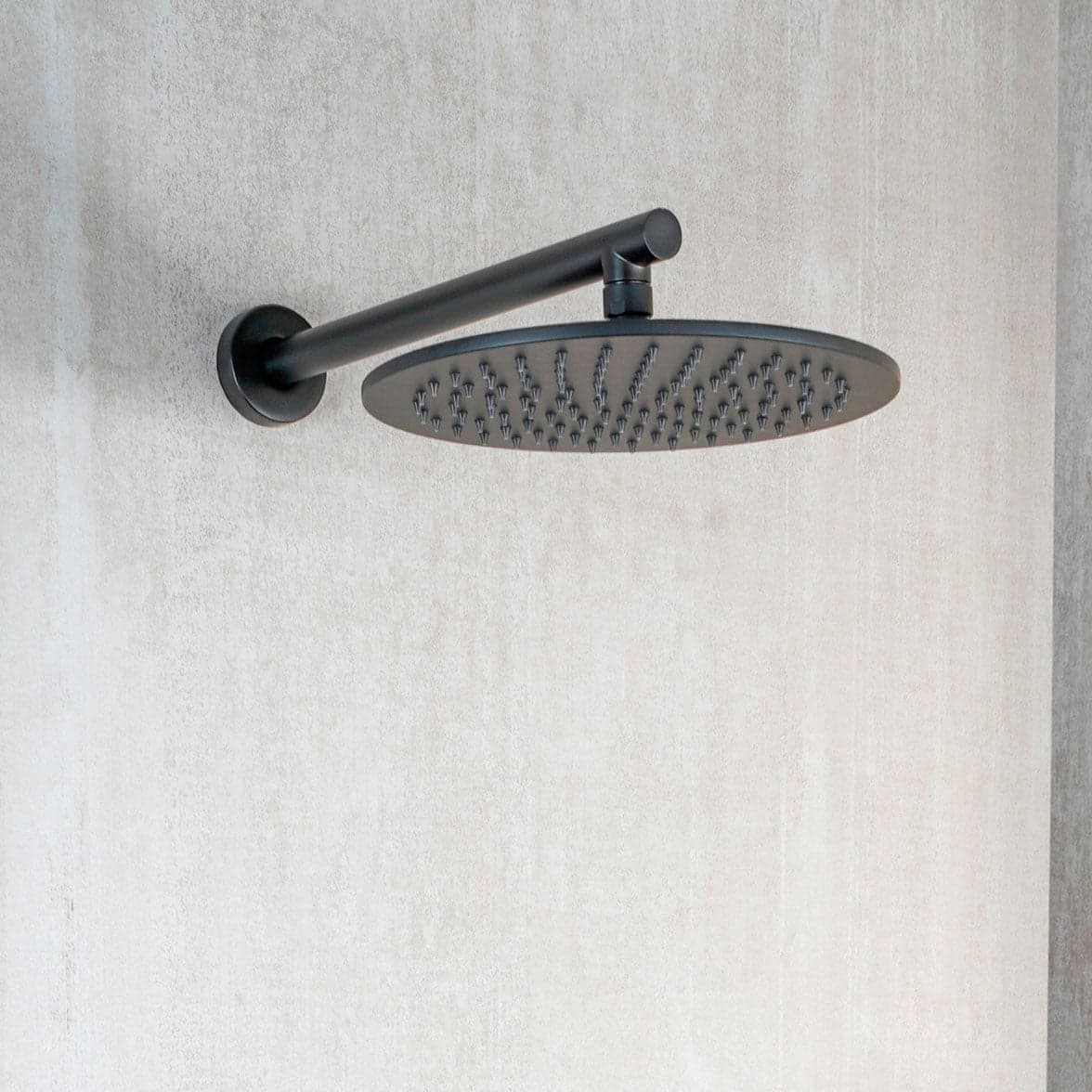 Soffione per Doccia Rotondo ø 20 in Acciaio Inox Nero Opaco SEVEN BLACK in Docce fisse Mondialshop - Parabiago, commercioVirtuoso.it