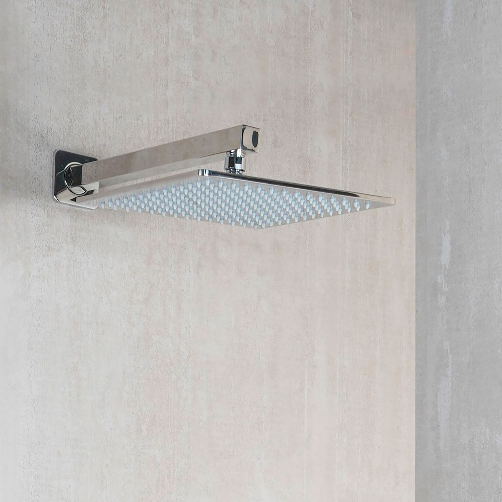 Soffione Doccia Quadrato 20x20 in Acciaio Cromato SEVEN in Docce fisse Mondialshop - Parabiago, commercioVirtuoso.it