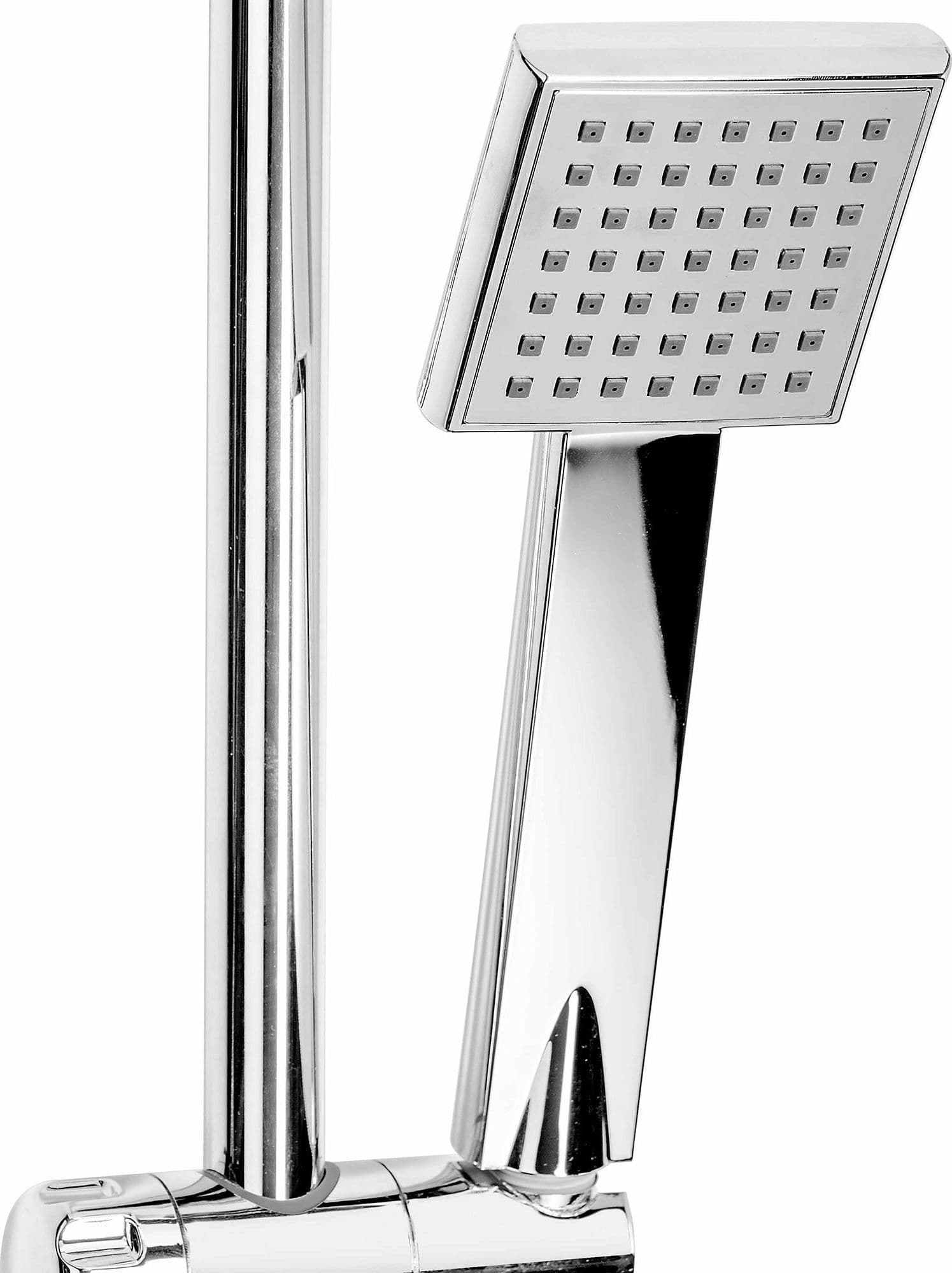 Asta Saliscendi Doccia Quadrata in Acciaio e ABS Cromato SHUTTLE in Rubinetti per vasca Mondialshop - Parabiago, commercioVirtuoso.it