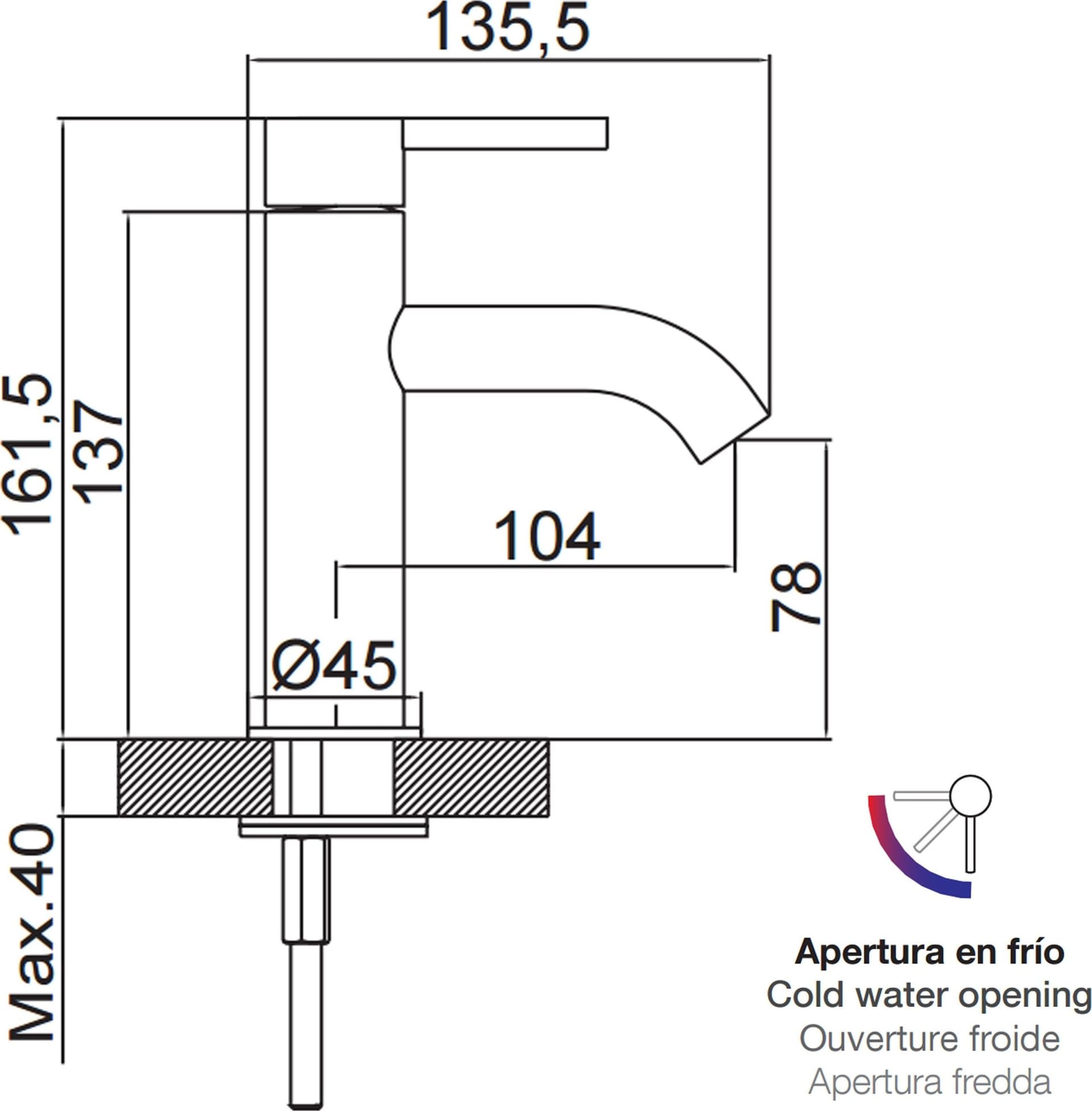 Miscelatore lavabo cromato Risparmio Idrico Urban in Rubinetti per lavandini bagno Mondialshop - Parabiago, commercioVirtuoso.it