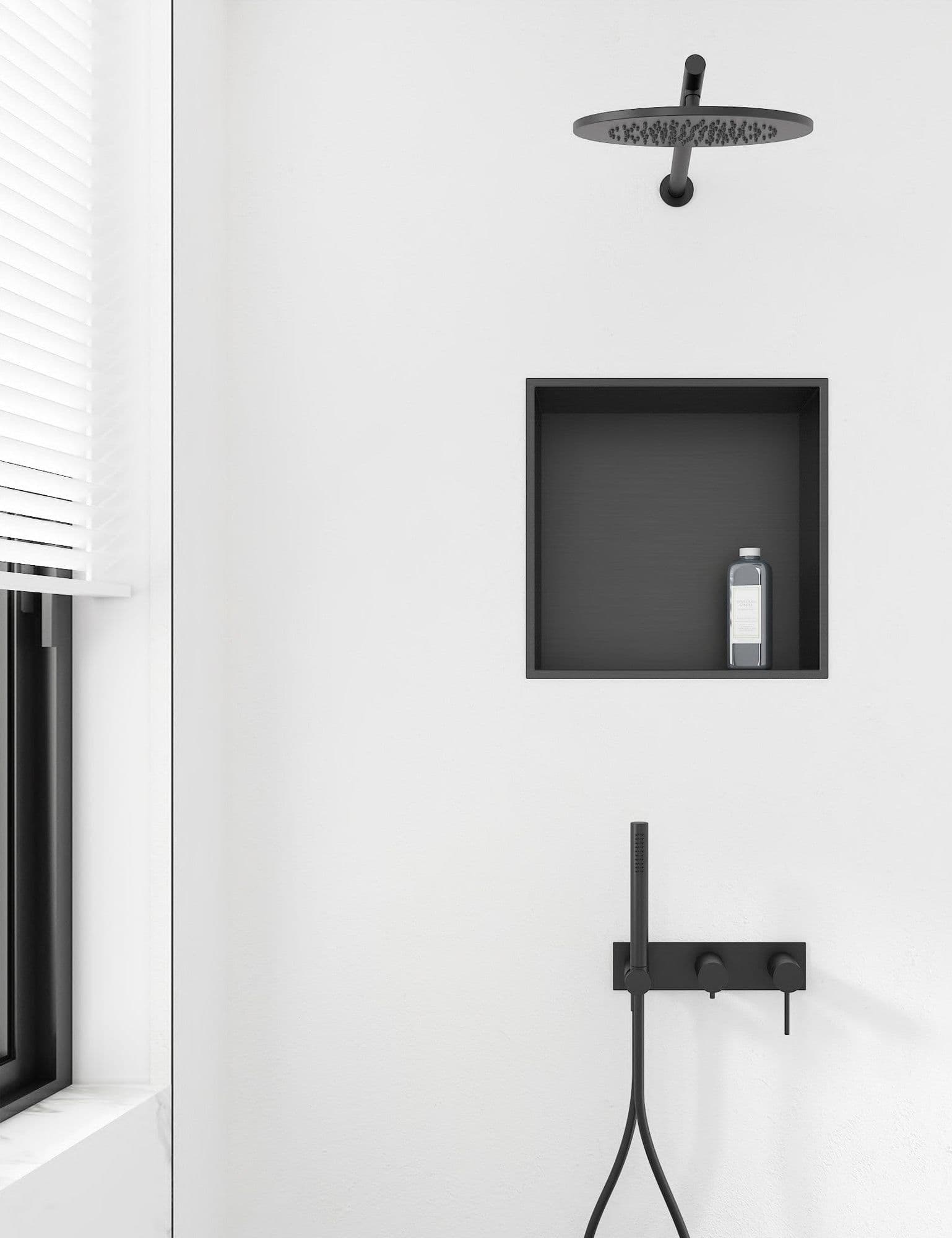 Nicchia da parete 30x30 nero profondità 8cm GLAMOUR in Mensole bagno Mondialshop - Parabiago, commercioVirtuoso.it