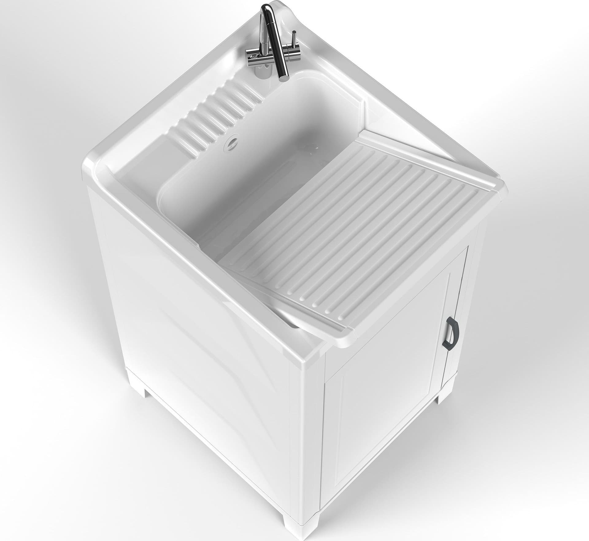 Mobile lavanderia in resina per interni 50x46 in Lavandini di lavanderia e pluriuso Mondialshop - Parabiago, commercioVirtuoso.it