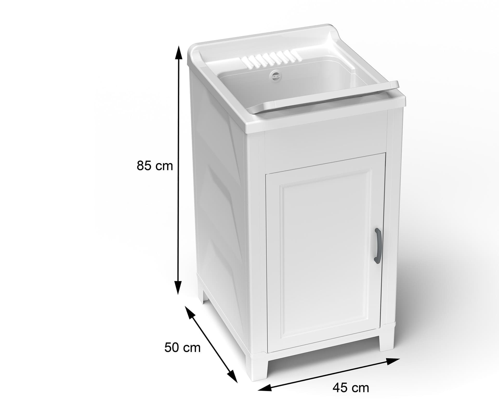 Mobile lavanderia in resina per interni 50x46 in Lavandini di lavanderia e pluriuso Mondialshop - Parabiago, commercioVirtuoso.it