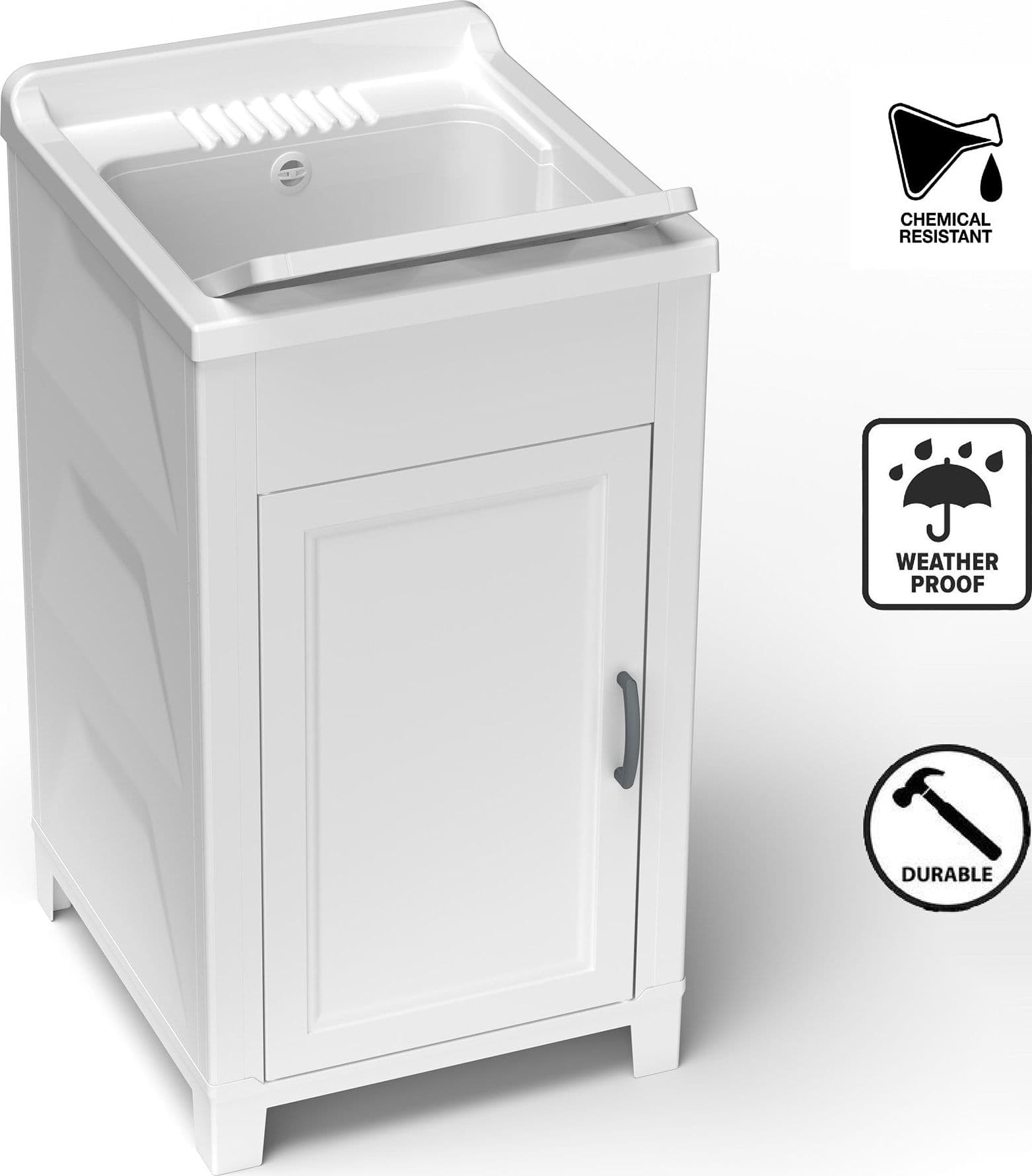 Mobile lavanderia in resina per interni 50x46 in Lavandini di lavanderia e pluriuso Mondialshop - Parabiago, commercioVirtuoso.it