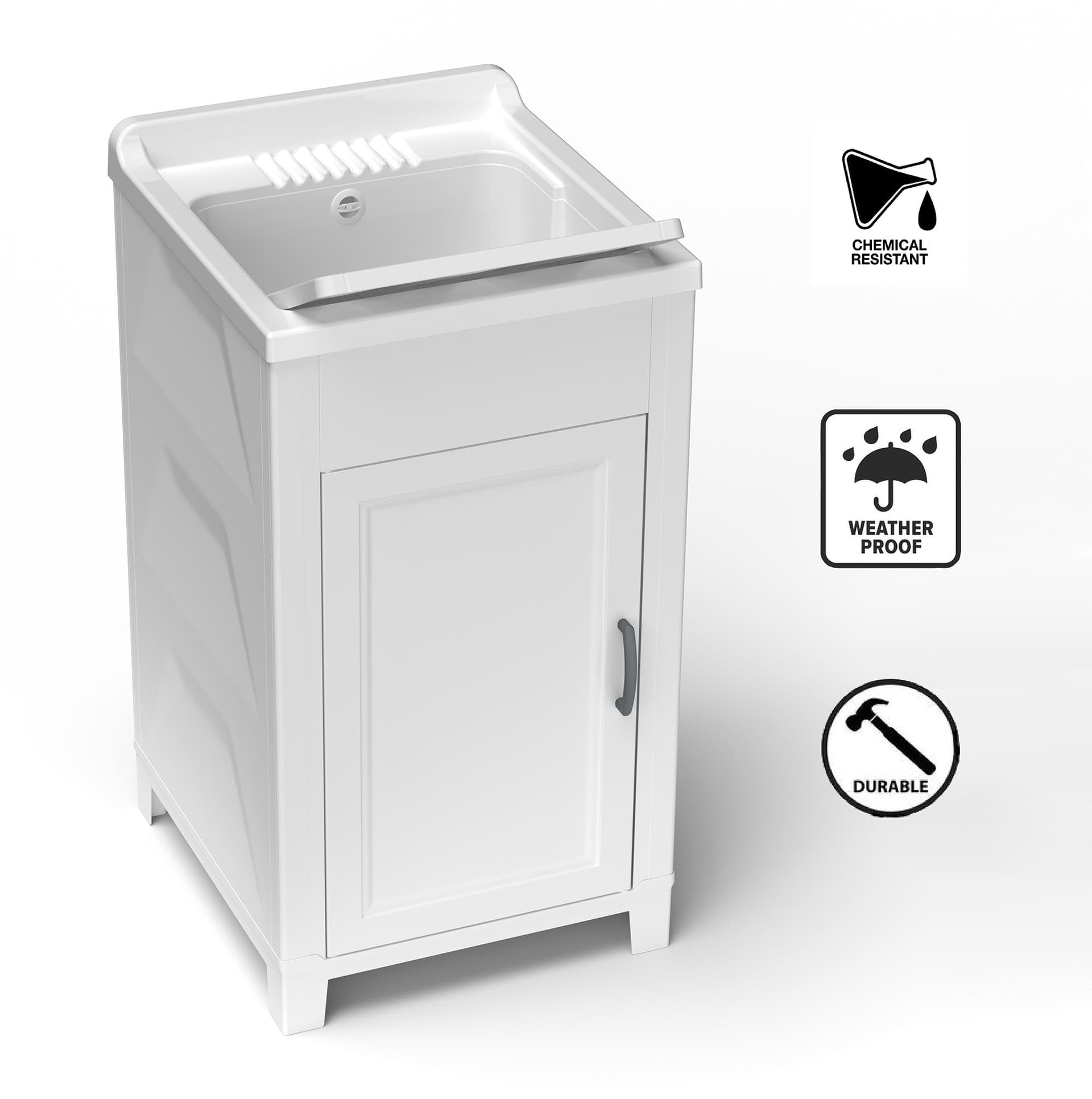 Mobile lavanderia in resina per interni 50x46 in Lavandini di lavanderia e pluriuso Mondialshop - Parabiago, commercioVirtuoso.it