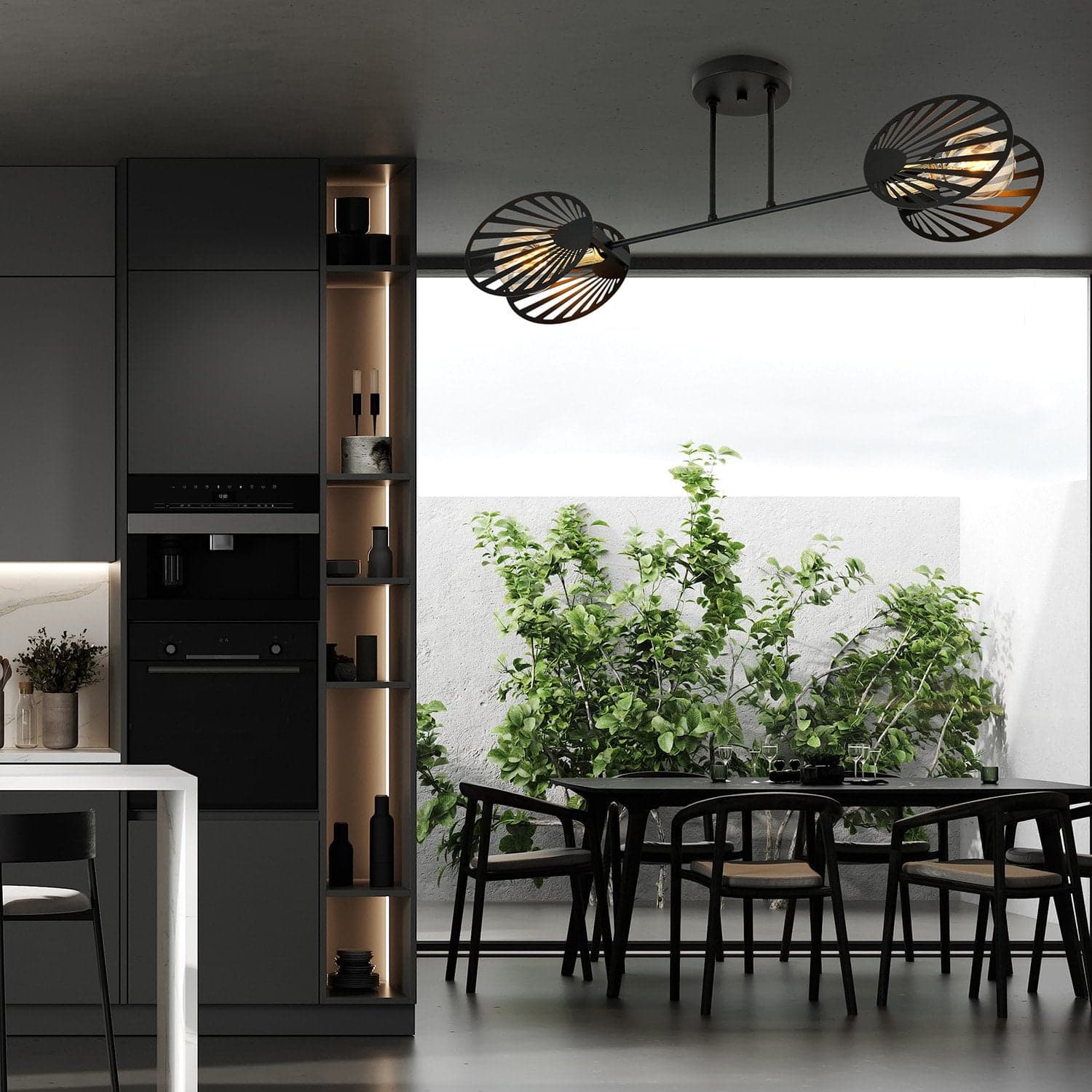 Plafoniera Contemporanea 2 Luci Tallia In Acciaio Nero E Oro in Lampadari LuceArt - Montecorvino Pugliano, commercioVirtuoso.it