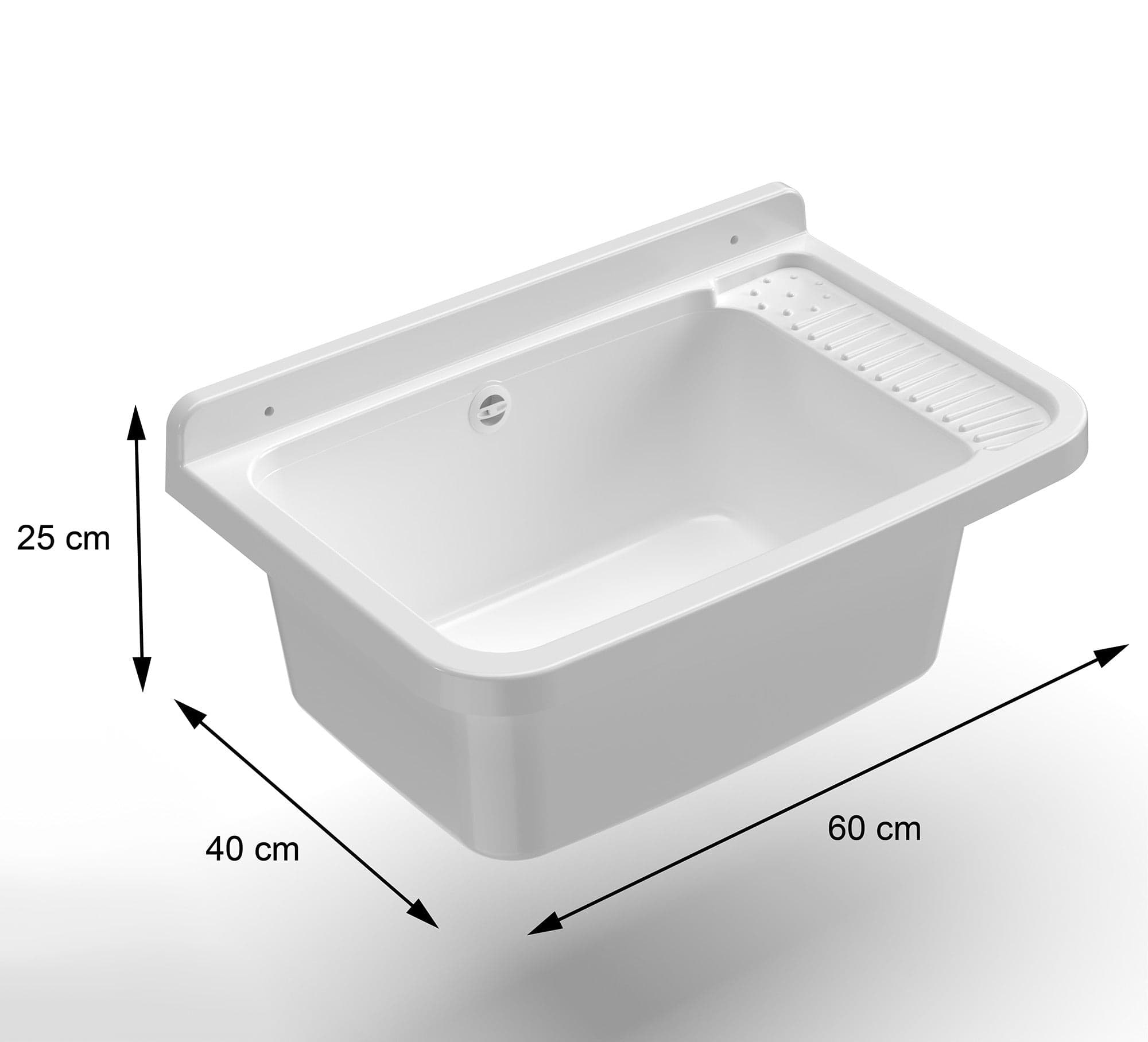 Pilozzo a parete in resina 60x40cm adatto per interni ed esterni in Lavandini di lavanderia e pluriuso Mondialshop - Parabiago, commercioVirtuoso.it