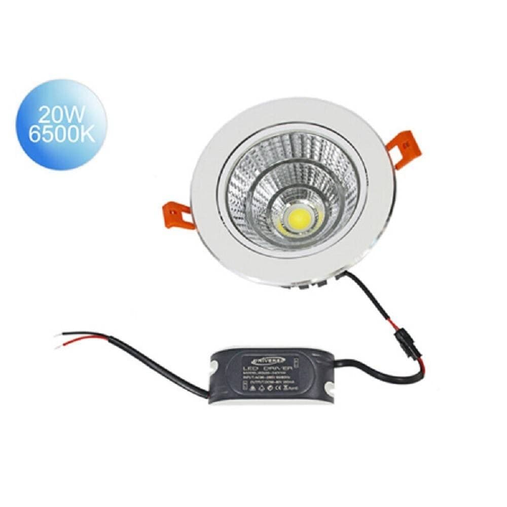FARETTO INCASSO LED COB 20 W LUCE FREDDA 6500K CALDA 3000K NATURALE 4000K P-120 in Faretti da soffitto Trade Shop italia - Napoli, commercioVirtuoso.it