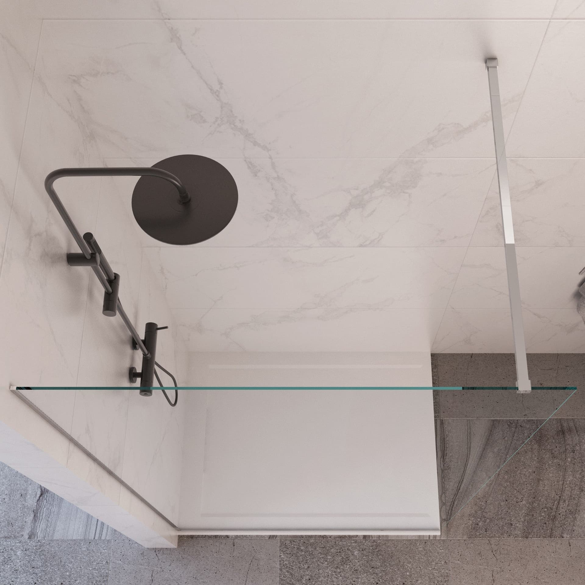Doccia walk-in 75cm anticalcare trasparente vetro 8mm H195cm | Osiride in Box doccia Mondialshop - Parabiago, commercioVirtuoso.it