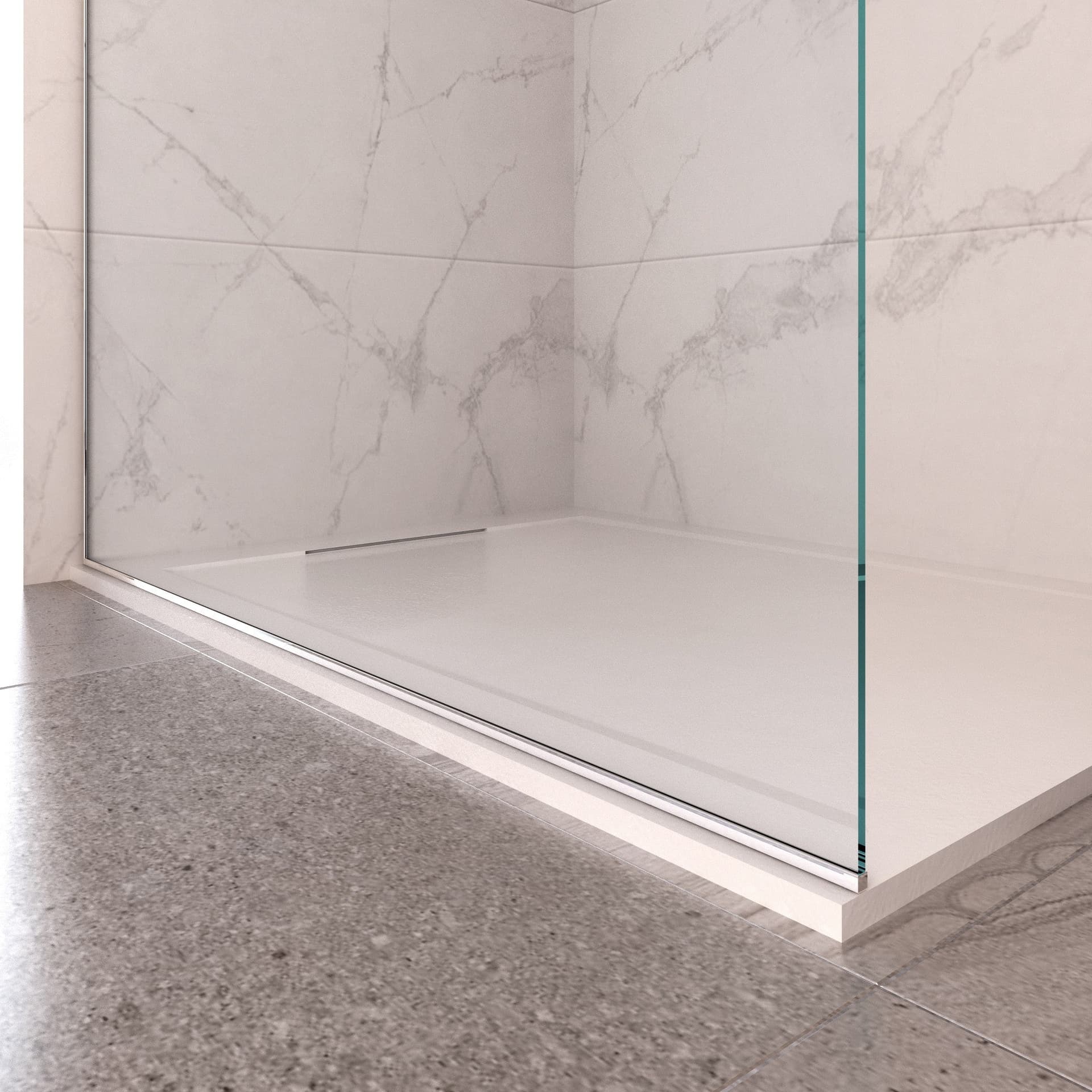 Doccia walk-in 90cm anticalcare trasparente vetro 8mm H195cm ISIDE in Mobili a muro Mondialshop - Parabiago, commercioVirtuoso.it