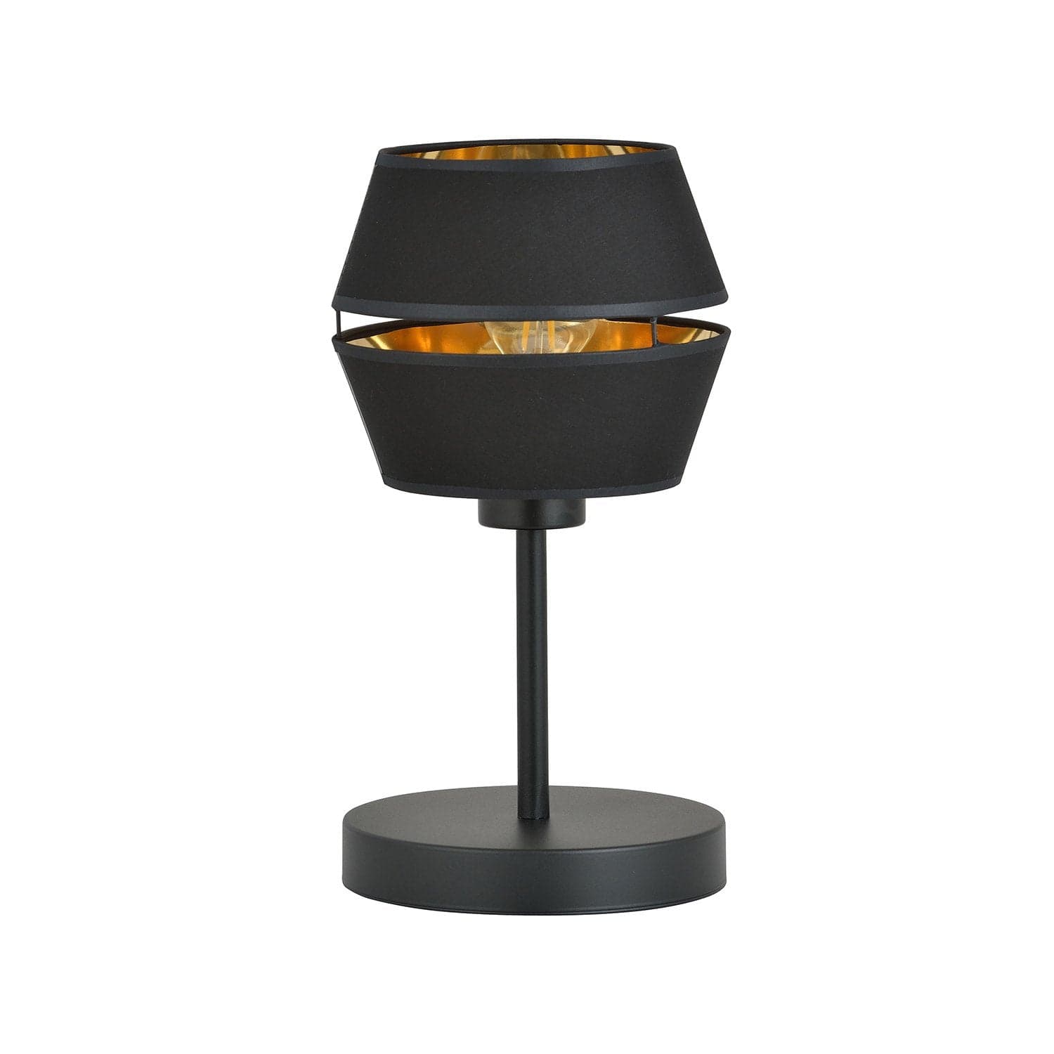 Lampada Da Tavolo Contemporanea 1 Luce Piano In Metallo Nero E Oro in Lampade da tavolo e abat-jour LuceArt - Montecorvino Pugliano, commercioVirtuoso.it