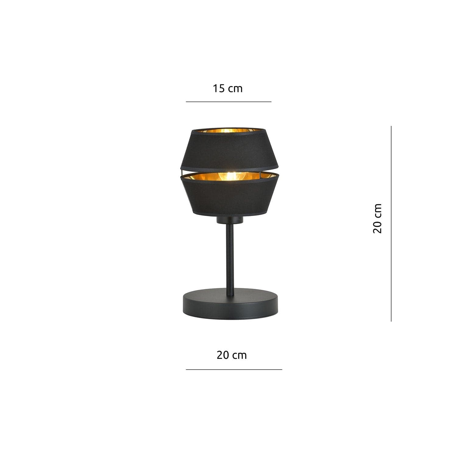 Lampada Da Tavolo Contemporanea 1 Luce Piano In Metallo Nero E Oro in Lampade da tavolo e abat-jour LuceArt - Montecorvino Pugliano, commercioVirtuoso.it