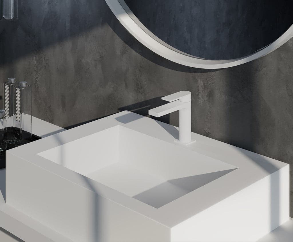 Miscelatore lavabo bianco opaco Alpha in Rubinetti per lavandini bagno Mondialshop - Parabiago, commercioVirtuoso.it