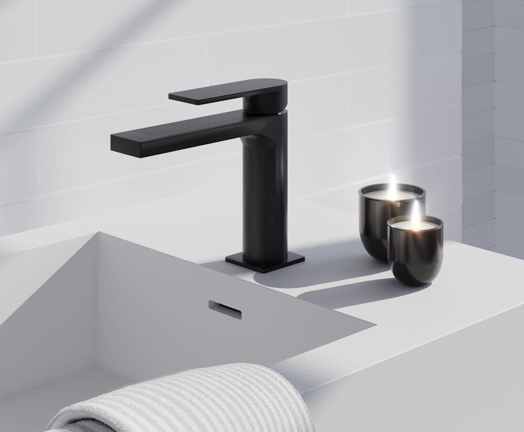 Miscelatore per lavabo nero opaco Alpha in Rubinetti per lavandini bagno Mondialshop - Parabiago, commercioVirtuoso.it
