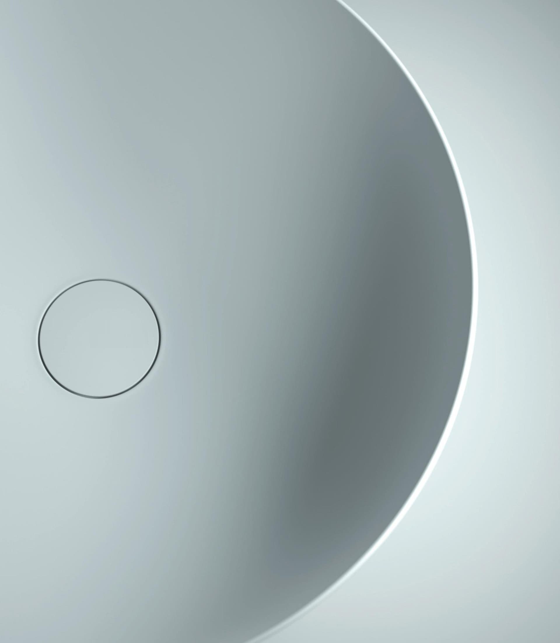 Lavabo da appoggio grigio chiaro opaco tondo 38cm h10 Solid Surface BOWL in Lavabi Mondialshop - Parabiago, commercioVirtuoso.it