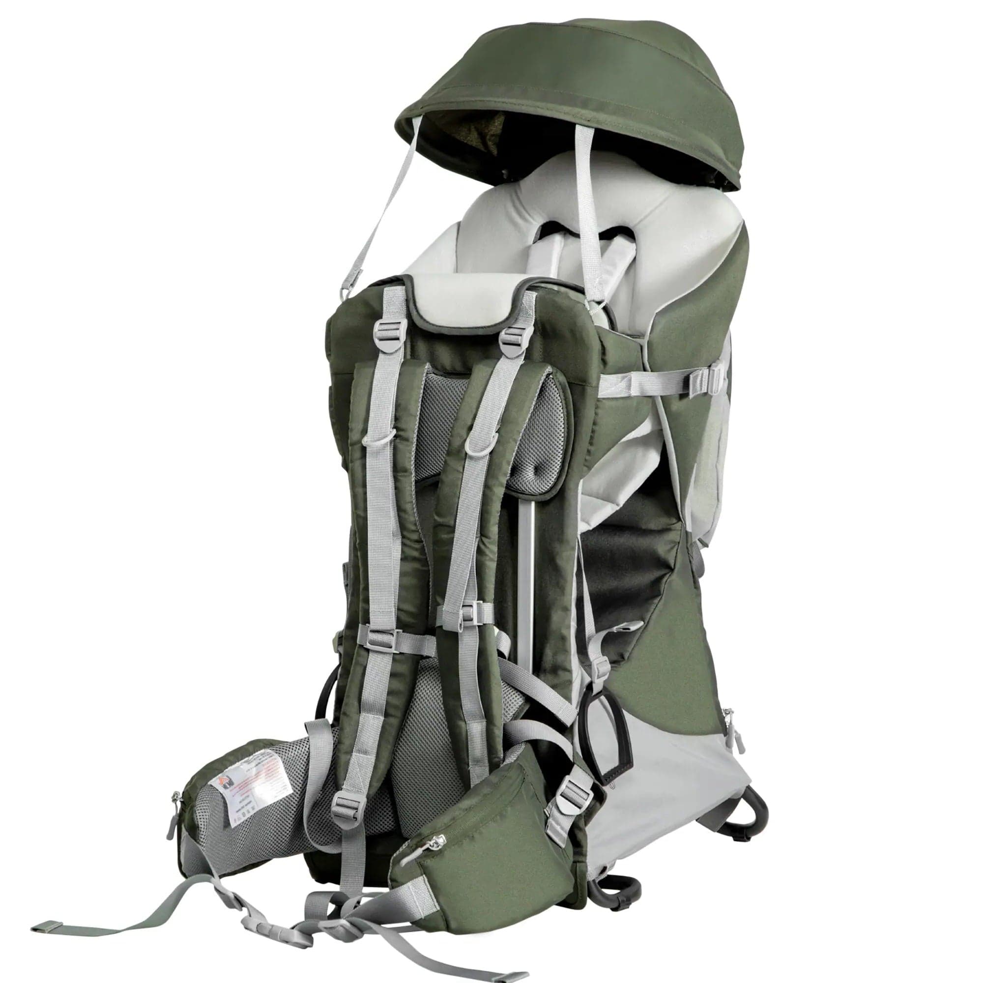 Zaino Porta Bimbo max 18 kg 6-36 Mesi Alluminio con Tettuccio Cintura e Spallacci