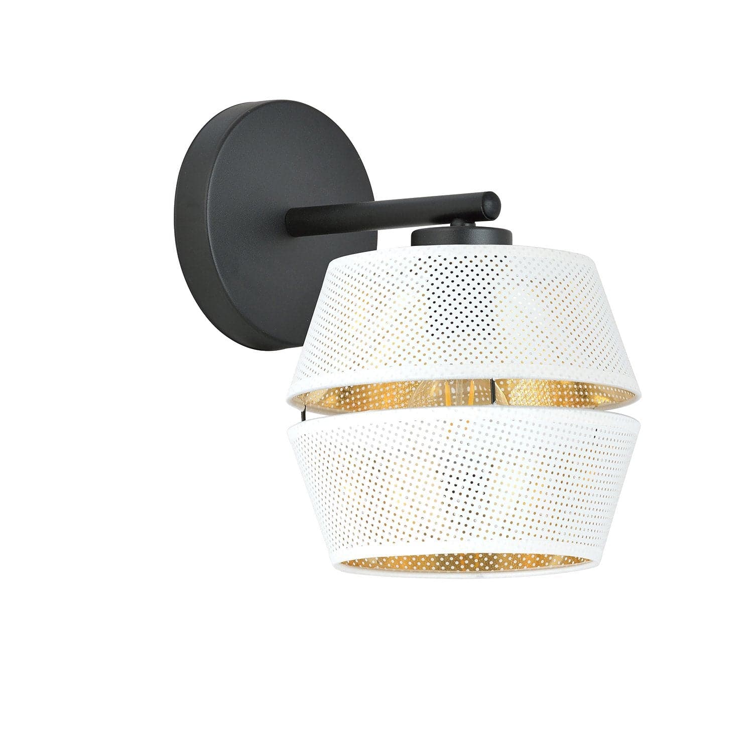 Applique Contemporanea 1 Luce Malia In Metallo Bianco E Oro in Applique LuceArt - Montecorvino Pugliano, commercioVirtuoso.it